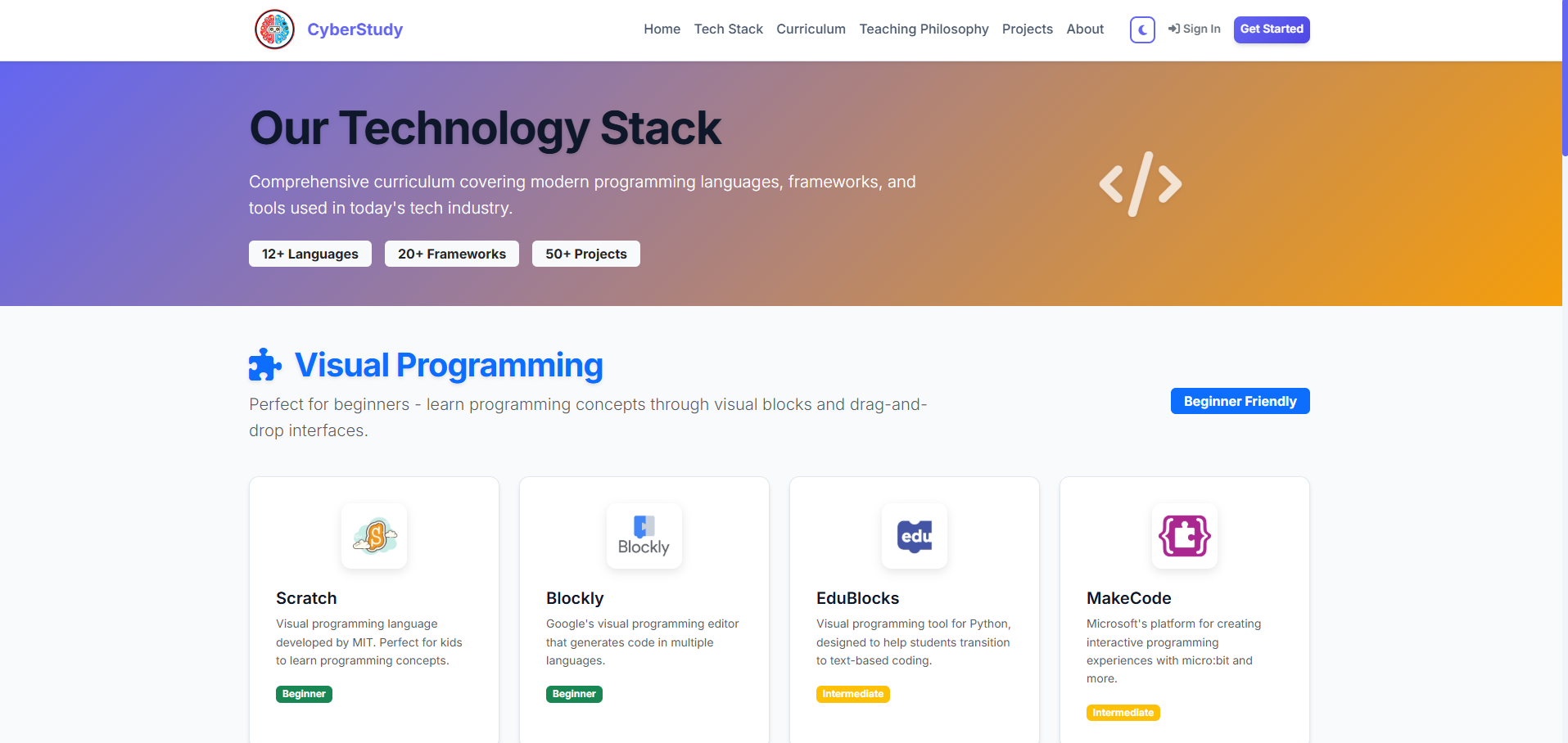CyberStudy Platform Interface